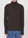 Lemaire Long Sleeve Foulard Top In Brown