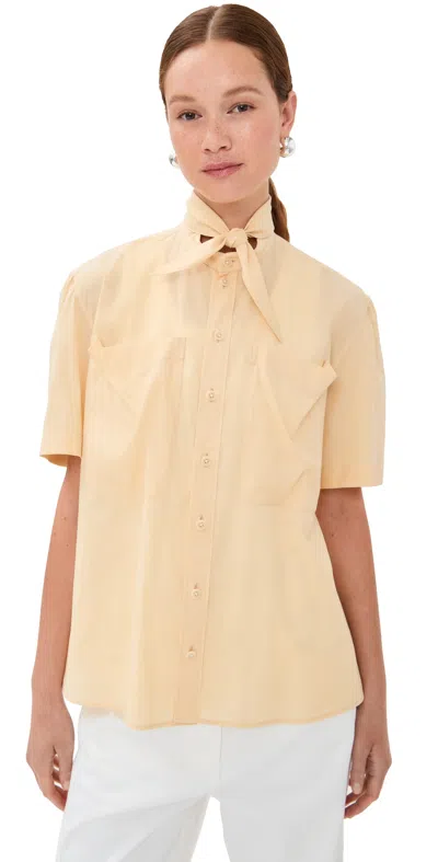 Lemaire Scarf Neck Shirt Ice Apricot In Nude
