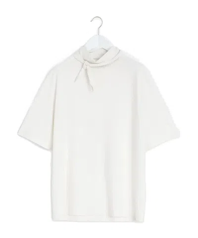 Lemaire Scarf T-shirt In White