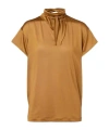 Lemaire Brown High Neck Tie T-shirt In Multi