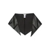 Lemaire Triangular Leather Scarf In Black