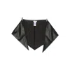 Lemaire Triangular Leather Scarf In Black