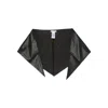 Lemaire Triangular Leather Scarf In Black