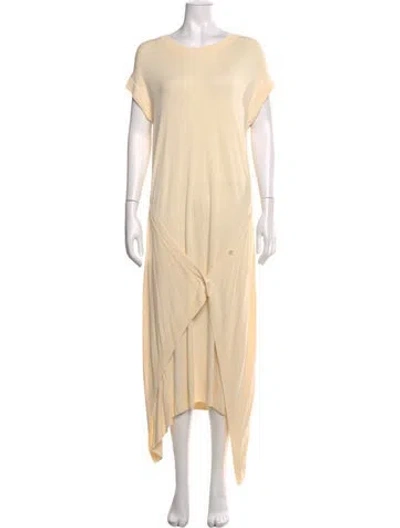 Pre-owned Lemaire Scoop Neck Long Dress In Neutral