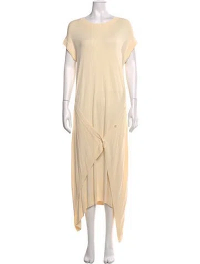 Pre-owned Lemaire Scoop Neck Long Dress In Neutrals