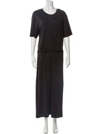 Pre-owned Lemaire Scoop Neck Long Dress W/ Tags In Black