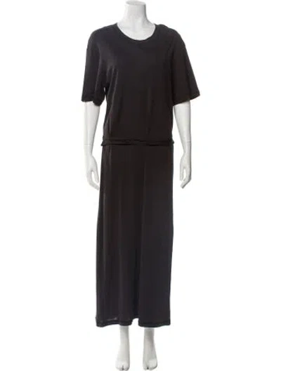 Pre-owned Lemaire Scoop Neck Long Dress W/ Tags In Black