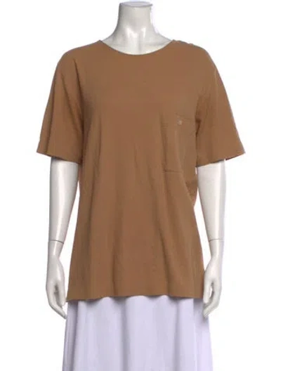 Pre-owned Lemaire Scoop Neck Short Sleeve T-shirt In Neutrals
