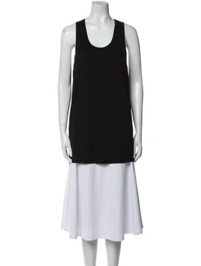 Pre-owned Lemaire Scoop Neck Sleeveless Top In Black
