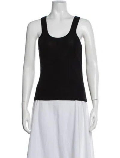 Pre-owned Lemaire Scoop Neck Sleeveless Top In Black