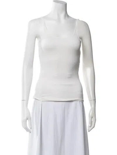 Pre-owned Lemaire Scoop Neck Sleeveless Top In Blue