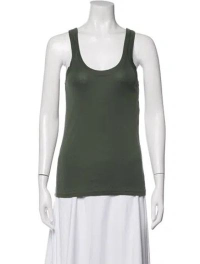 Pre-owned Lemaire Scoop Neck Sleeveless Top In Green