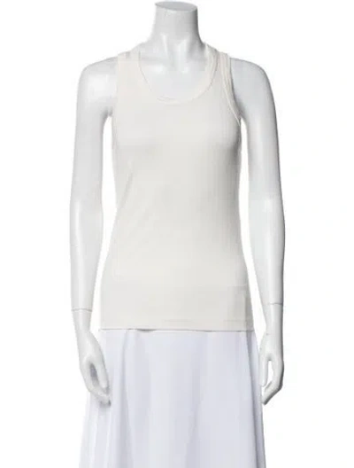Pre-owned Lemaire Scoop Neck Sleeveless Top In White