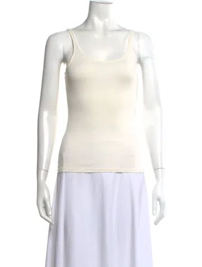 Pre-owned Lemaire Scoop Neck Sleeveless Top In White