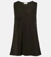Lemaire Flared Tank Top In Brown