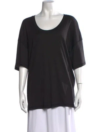 Pre-owned Lemaire Scoop Neck Three-quarter Sleeve T-shirt In Black