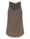Lemaire Bias Cut Tank Top In Brown