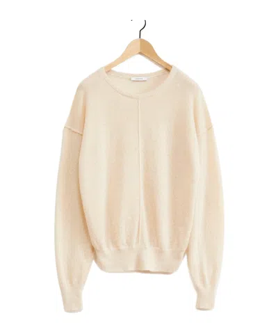 Lemaire Seam-detail Knit Jumper In Nude