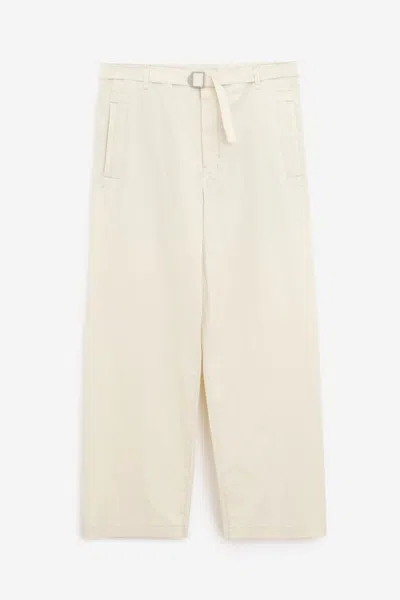 Lemaire Seamless Belted Pants In Yellow