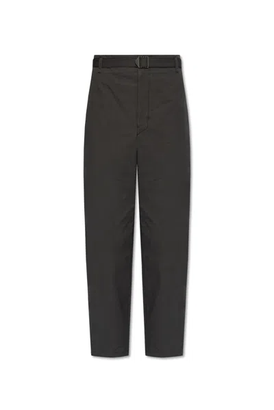 Lemaire Seamless Belted Pants In Grey