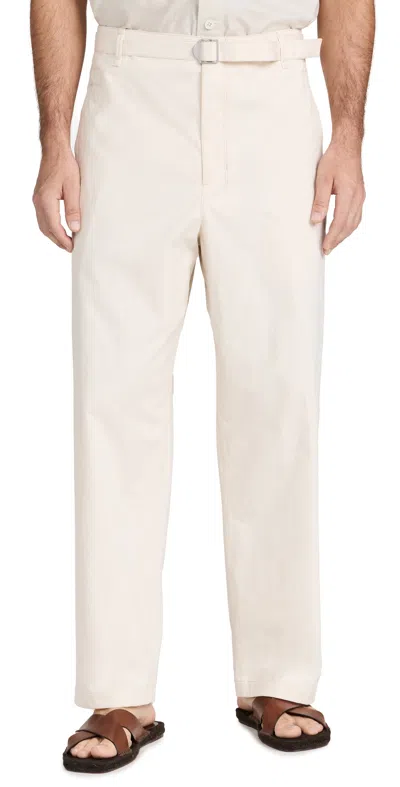 Lemaire Seamless Belted Pants Pale Ecru