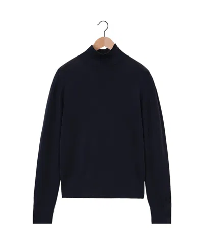 Lemaire Seamless High-neck Knitted Pullover In Black