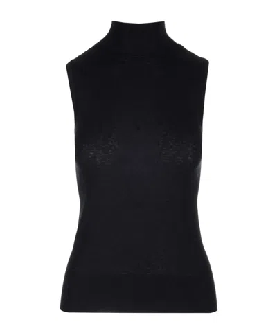 Lemaire Seamless High-neck Tank Top In Black