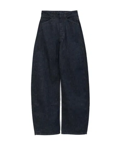 Lemaire Seamless Mid-rise Wide-leg Jeans In Black
