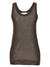 Lemaire Seamless Ribbed Tank Top In Dark Chocolate