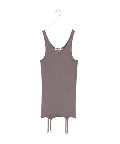 Lemaire Seamless Rib Tank Top In Gray