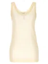 Lemaire Ribbed Scoop Neck Sleeveless Top In Light Power
