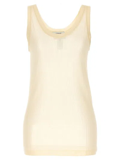 Lemaire 'seamless Rib' Tank Top In White