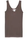 Lemaire Mud Viscose Blend Tank Top In Brown