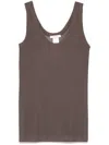 Lemaire Mud Viscose Blend Tank Top In Brown