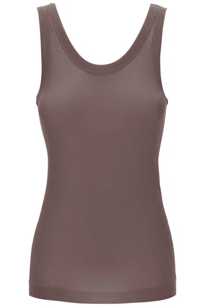 Lemaire Seamless Sleeveless Top In Brown