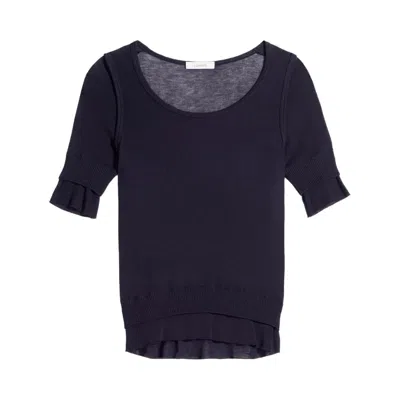 Pre-owned Lemaire Seamless Trompe L'oeil Top 'midnight' | Blue | Women's Size L