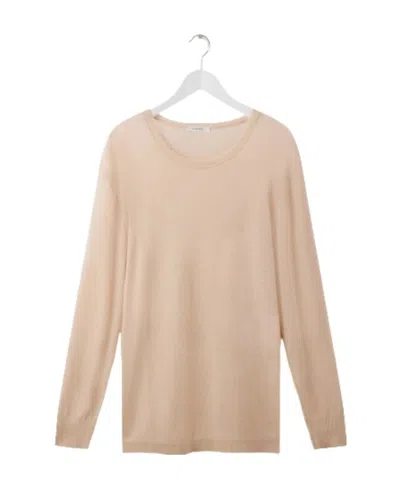 Lemaire Seamless Wool Long-sleeved T-shirt In Nude