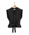 Lemaire Self-tie Sleeveless Jacket In Black