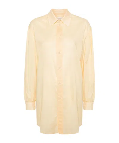 LEMAIRE LEMAIRE SEMI-SHEER LONG SLEEVED BUTTONED SHIRT