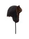 Lemaire Chapka Mit Shearling-futter In Brown