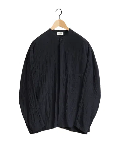 Lemaire Sheer Creased Shirt In Black