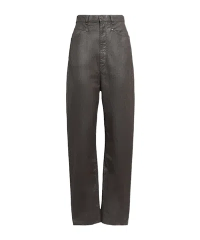 Lemaire Shiny Coated Dropped Crotch Pants In Black