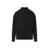Lemaire Black Straight Collar Twisted Shirt In Black