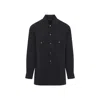 Lemaire Versatile Collar Shirt Featuring Pockets In Black
