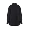 Lemaire Long Shirt And Tie Combination In Black