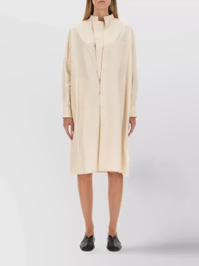 Lemaire Shirt Dress With Pocket And Cuffed Sleeves