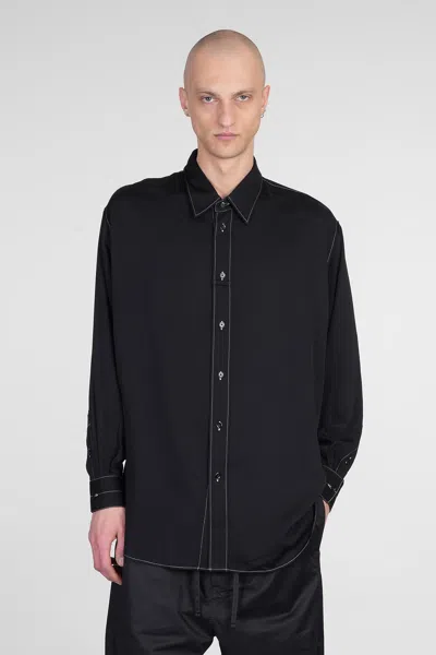 LEMAIRE SHIRT IN BLACK VISCOSE