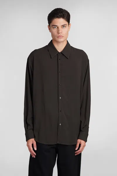 LEMAIRE SHIRT IN BROWN VISCOSE