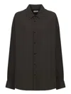 Lemaire Shirt In Brown Viscose In Dark Espresso