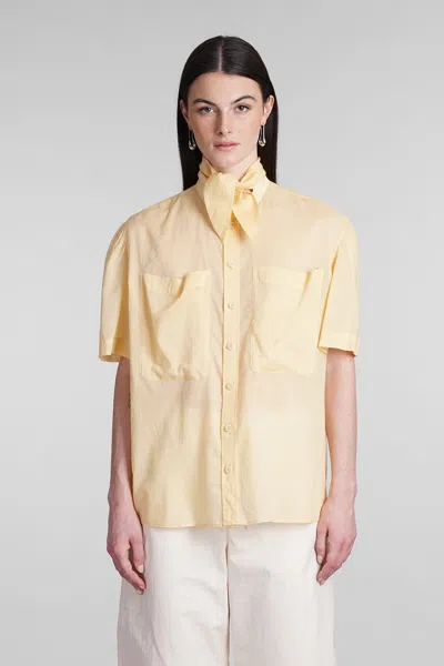 Lemaire Shirt In Yellow Cotton